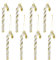 14CM Glitzer Weihnachtsbaum Deko Gold Zuckerstangen Anhänger 8 Stück Weihnachtsbaumschmuck Zuckerstange Weihnachten Deko Christbaumschmuck Baumschmuck Weihnachten