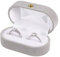 AIEX Samt Ringbox, Ringetui 2 Ringe Lightweight Glatt Ringetui Verlobung für Partys Valentinstag Hochzeit Brautfoto für Vorschläge Souvenirs Verlobung (Grau)