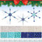 1104 Stück Christmas Snowflake Wire Forms, Kalolary Xmas Metall Schneeflocke DIY Craft Blue White Pearl Charm 24 Stück Metall Schneeflocken Drähte mit 1080 Perlen Basteln Weihnachtskunst Dekoration