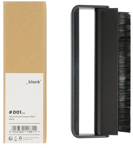 _blank #001bk | Antistatik Schallplattenbürste | Plattenbürste | Kohlefaser | Carbon | Vinyl Schallplatten Reinigung | antistatisch | schwarz