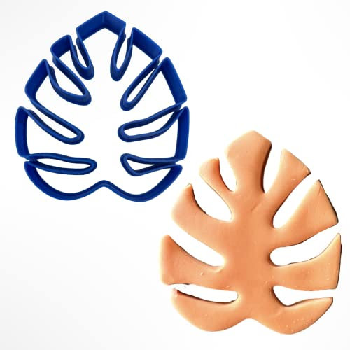 Monstera Jungle Leaf Safari Fondant Stamp Cookie Cutters Cupcake Icing Cookie Decoration Cake (Small - 7cm)