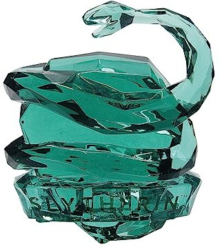 Enesco Facets The Wizarding World of Harry Potter Figurine avec Blason de la Maison Serpentard, 8,3 cm, Vert