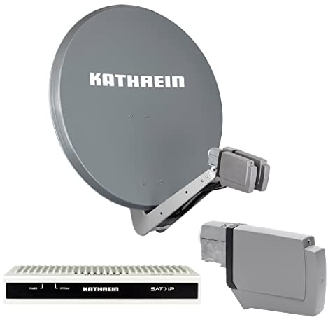 Kathrein CAS 90 gr Sat-Antenne multifeedfähig Graphit (grau) - 8 Teilnehmer mit SAT-IP