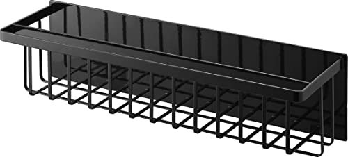 Yamazaki 3770 Magnet Badkorb breit schwarz ca.B 17,5 x T 4,8 x H 12,2 cm (44,3 x 12,3 x 12 cm) Turm Badregal inklusive Haken Tiefe schmal schwebende Aufbewahrung