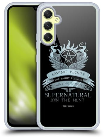 Head Case Designs Offizielle Supernatural Saving People Logo Vektoren Gel Handyhülle Hülle [Militärischer Schutzgrad] Kompatibel mit Samsung Galaxy A34 5G