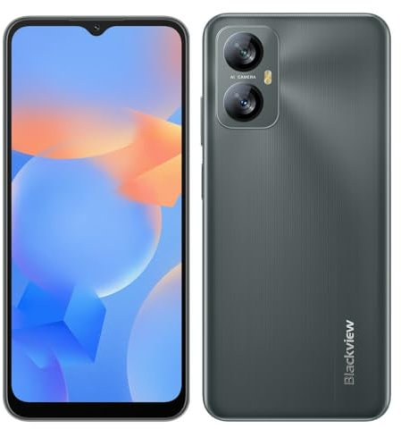 Blackview A52 Pro Teléfono Móvil, 8GB+128GB (1TB Externa), 90Hz Pantalla HD+ 6.5'', 13MP + 5MP, Dual SIM 4G Android 13 Smartphone, 5180mAh Batería, Desbloqueo Facial&Huella Digital GPS Negro