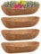 Riare 4Pcs Trough Coco Coir Liners 30Inch Coconut Coir Hanging Basket Liner for Planters Natural Coco Fiber Window Box Liners for Wall Planter, Window Basket Deck Railing Planter (4, 30inch)
