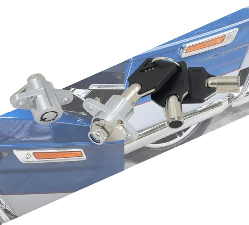 HCmotorku Set di serratura rigida per borsa laterale per moto Harley Touring Electra Glide Road Glide 1993-2013