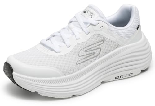 Skechers Women's Max Cushioning Endeavour Canova Trainers, White Synthetic/Black Trim, 2 UK