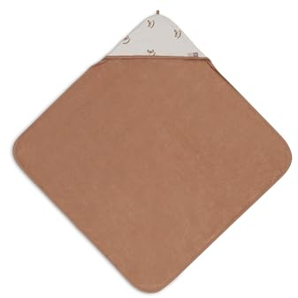 Jollein Kapuzenhandtuch Baby - Nostalgic Ride - 100% Baumwolle - 75x75cm - Oeko-TEX-Zertifziert - Babyhandtuch mit Kapuze für Mädchen und Jungen