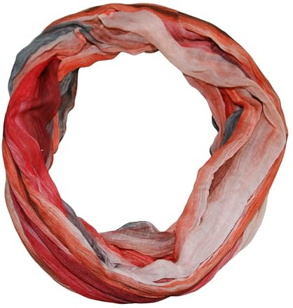 beybey® Trance Edition Damen Seide Loop Schal in herrlichen Farben - ein Seidenschal zum Verlieben (dx orange)