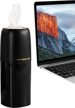 Gupcaqosjw Cylinder Tissues Boxes - Cup Holder Tissue Dispenser,Refillable Facial Tissues Tube Box, Portable Tissues Box Round Container For Car Home Workplace Use