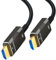 LAN-SAINTKAY 8K 4K Fiber Active Optic HDMI 2.1 Cable 50ft, 8K@60Hz 4K@120Hz High Speed 48Gbps Long HDMI Cord with Dynamic HDR/eARC/HDCP 2.2&2.3,Compatible for PS5 PS4 Desktop Monitor TV Box