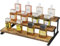 Lifewit Expositor de Madera de 3 Niveles con Soporte Metálico, 35,3 cm Estante para Colonia, Organizador de Perfume, Estante para Fragancias, Cuidado de la Piel, Figuras, Sobremesa, Marrón Rústico