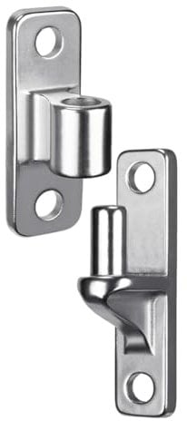 BLASHRD Wall Mount Gate Hinges for Farm Gates, Outdoor One-Piece No-Weld Chain Link Fence Parts with 5/8 Hinge Pin