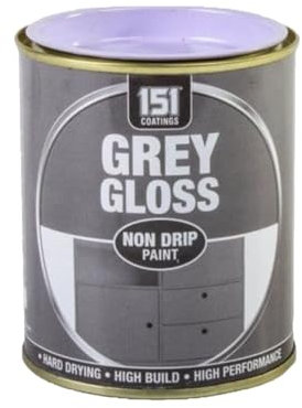 PEBBLE HUG Grey Gloss Non-Drip Paint, Quick-Drying, Long-Lasting, DIY Enthusiasts, Ideal for Wood, Metal, Plastic, Furniture, Doors, Interior and Exterior Use, 300ml (1 Pcs)
