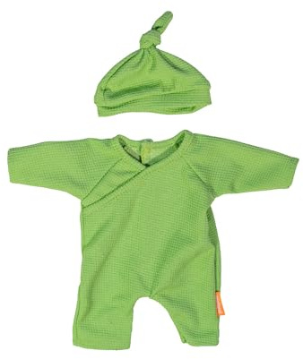 Miniland - Kleidung für 32 cm Puppe, Bekleidungszubehör für Puppen, Pyjama mit Mütze (Grün)