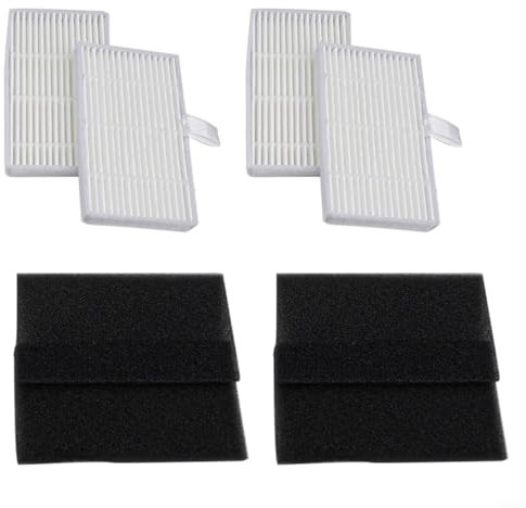 Filtros HEPA para aspiradoras Cecotec para Conga 7490 Immortal / 8290 Immortal, filtros de plástico para aspiradoras de repuesto (paquete de 4)