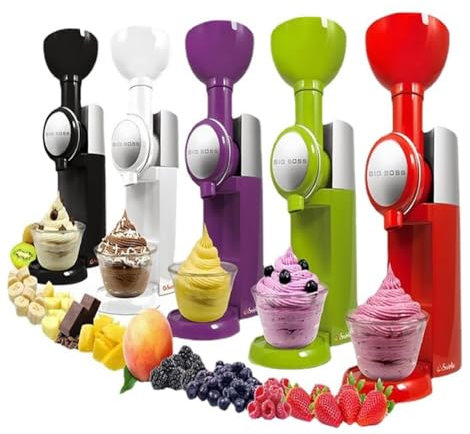 Frozen Dessert Maker, Diy Homemade Ice Cream Machine, Home Soft Ice Cream Maker, 500ml Frozen Yogurt Sorbet Maker, Soft Serve Frozen Yogurt, Fruit Sorbet Marshmallow Machine, Simple Operation black