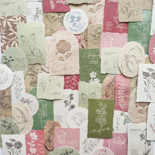 90 Stück Scrapbook Zubehör Washi Sticker,Blume Theme Für Scrapbooking | Kesari Scrapbooking Journaling Aufkleber Für Photo Album,Calendar,Notebook Album Fotoalbum Gestalten(Forest Overture 1)