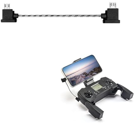 1 cavo di ricarica da tipo C a micro USB per DJI da 15 cm, compatibile con DJI Mavic Mini SE Mini Mavic 2 Pro Zoom Spark Drones Cavo dati di ricarica ad angolo retto