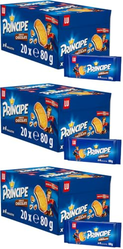 Principe galleta - Sandwich relleno de chocolate(e 80 g) (Paquete de 3)