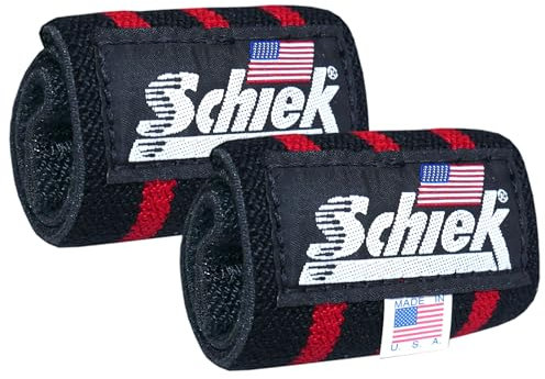 Schiek schwarz Line Wrist Wraps 12 Inch