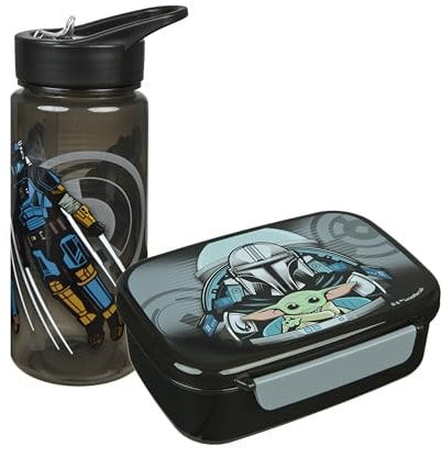 Scooli - Set di stoviglie per Bambini Star Wars - Set Composto da Cestino per Il Pranzo e Borraccia - Ideale per la Scuola o l'asilo - da 4 Anni - in plastica - BPA Free
