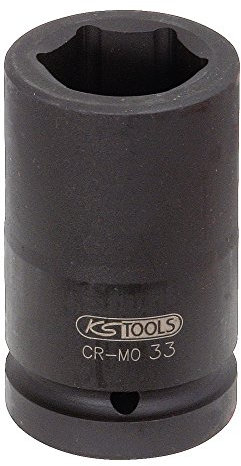 KS Tools 515.1885 - Douille longue à chocs 6 pans 1 - 85mm - En Chrome Molybdène - Tête brunie - Uniquement pour utilisation à chocs