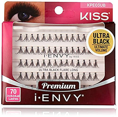 Kiss i-ENVY Ultra Black ultimate volume Individual Flare lashes LONG