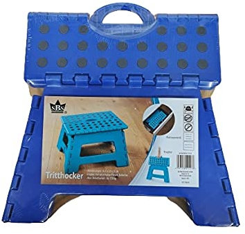 SBS Tritthocker 31 x 22 x 22 cm - bis 150 kg - tragbar rutschfest platzsparend Tritt Steigleiter (Lila)