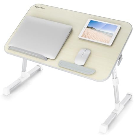 NEARPOW Laptop Bed Table, Large Size, Adjustable, Foldable, Portable, Sturdy, Suitable for 17 Laptop or Smaller
