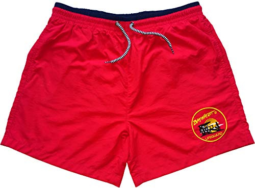Baywatch Contrast Red/Navy - Costume da bagno con licenza, Rosso, M