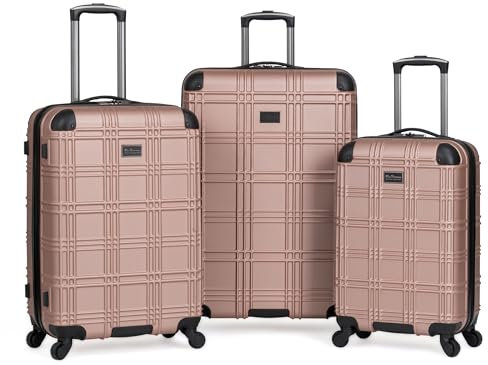 Ben Sherman Nottingham - Bagaglio rigido leggero con 4 ruote, oro rosa, 20-Inch Carry On, Nottingham - Valigia da viaggio rigida leggera a 4 ruote