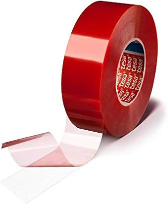 Tesa 4965 doppelseitiges Klebeband für Laminieren und Befestigungen, PET-Unterstützung, modifiziertes Acryl, Klebemasse, 205µm, 50 m x 9 mm, transparent, Packung mit 96 Stück