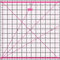 SEMPLIX Patchwork-Lineal Quilt-Lineal, transparent, mit inch Skala und Winkelfunktionen, ideal für Patchwork und zum Basteln, 12,5 x 12,5 inch (pink)