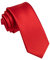 JEMYGINS Schmale Herren Krawatte einfarbig in verschiedenen Farben 6cm (Rot2)