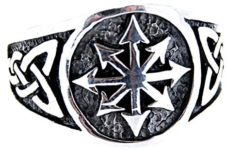 Chaosstern Ring aus 925 Sterling Silber, Gr. 52-76 (60 (19.1))