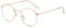 JoXiGo Blaulichtfilter Brille Ohne Stärke Anti-Müdigkeit UV-Schutz Computerbrille Retro Rund Metallgestell Brillenfassung mit Brillentasche