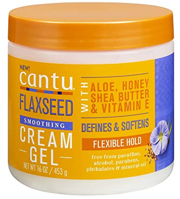 CANTU - Flaxseed Smoothing Cream Gel - Einfache Anwendung - Lang anhaltend - Ideale Haarpflege, 453 ml
