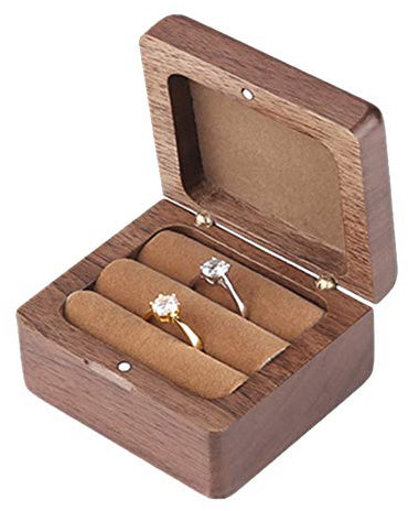 Oriental riverkit Hochzeit Ringkissen, Massivholz Ring Aufbewahrungsbox, Handgefertigte Dekorative Schmuck Box Hochzeit Ring Box 7 * 6,5 * 4 cm