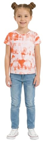 A2Z 4 Kids Girls T Shirts Cotton Plain Tie Dye Short Sleeves T Shirts Top Soft Feel Trendy - Tie Dye 250 T Shirt Orange 5-6