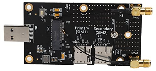 NGFF (M.2) auf USB3.0 Adapter,Wireless M.2 Karte auf USB Port Adapter mit SIM Kartensteckplatz Antennenanschluss für 3G/4G/5G Modul, Dual Unterstützung für Nano SIM Karten Push Connector