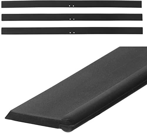 cocofy Gummilippe Abzieher 45 cm breit, zuschneidbar, 3-Pack, Leichtgleitend | extra dick, hochwertiges Silikon | Duschabzieher Ersatzlippe | Ersatzlippe Duschabzieher, Silikon schwarz 3-Pack