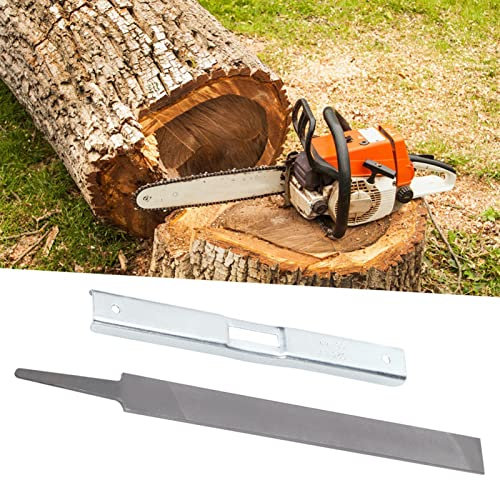 2 Piezas Kit de Herramientas de Afilado de Motosierra Universal Juego de limas Planas de Calibre de Profundidad de Sierra de Cadena, Herramienta de Calibre de Profundidad,