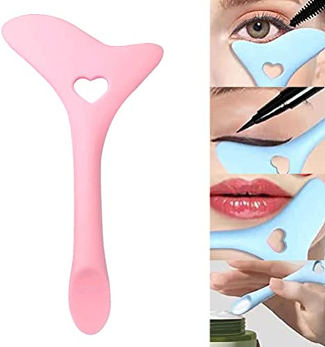 Silikon-Eyeliner-Schablonen, Wiederverwendbare Eyeliner-Wimpern-Schablonen-Formen-Pads, Guide Lazy Eye Makeup Cut Crease Tool Eyeliner-Stift-Schablonen Augen