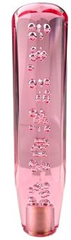 Sakali Schaltknauf Kristall Diamant Schaltknauf Auto Modifikation Acryl Stick Schaltknauf Abdeckung Universal Manuelle Automatischer Schaltknauf (Rosa, 200 mm)