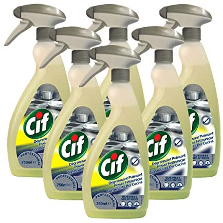 Cif Professional Power Fettlöser, Fettreiniger 6 x 0,75L Sprühflaschen
