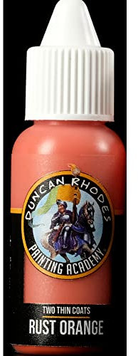 Duncan Rhodes Painting Academy Two Thin Coats Hobby Paints 15ml (Rust Orange)