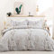 Freyamy Housse de Couette 140x200 Gris Fleurs Parure de lit Adulte avec Fermeture Éclair Sets de Housse Couette en Microfibre avec Une Taie d'oreiller 65 x 65 Parure Housse de Couette Imprimé